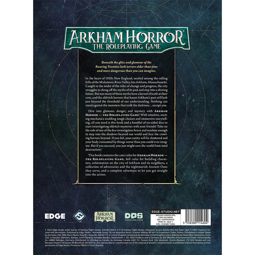 Arkham Horror RPG Core Rulebook (preorder) Games The Compleat Strategist